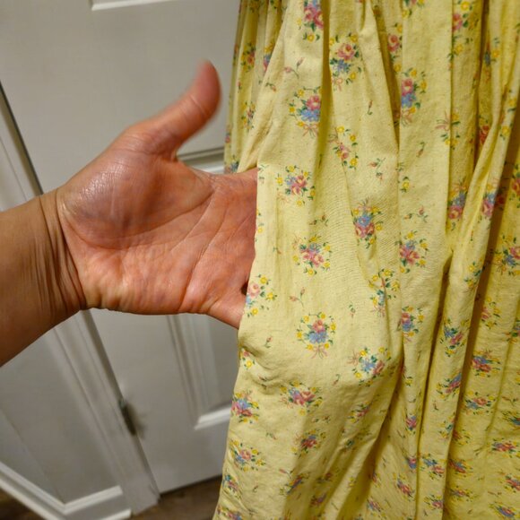 *SOLD *Mable CASSIDY PEASANT MINI DRESS Size L Yellow - Picture 16 of 16